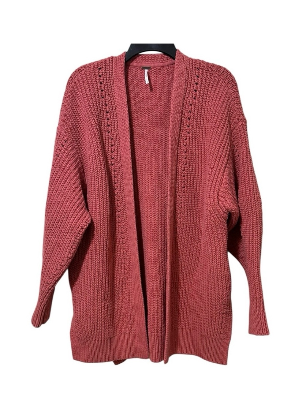 Free People Nightingal Chunky Knit Cardigan - Rose